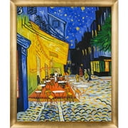 La Pastiche Vincent Van Gogh 'Cafe Terrace at Night' (Luxury Line) Hand Painted Oil Reproduction