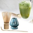 thumbnail image 3 of Abbracc 3Pcs Ceramic Matcha Ceremony Set Matcha Whisk Set Handmade Handcrafted Japanese blue, 3 of 6