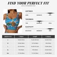 thumbnail image 5 of Daiia Little Sea Turtles Printed Women's Sports Bra, Breathable Activewear Bra with U-Back Design and Removable Pads, Comfortable and Supportive for Yoga, Workout-Small, 5 of 8