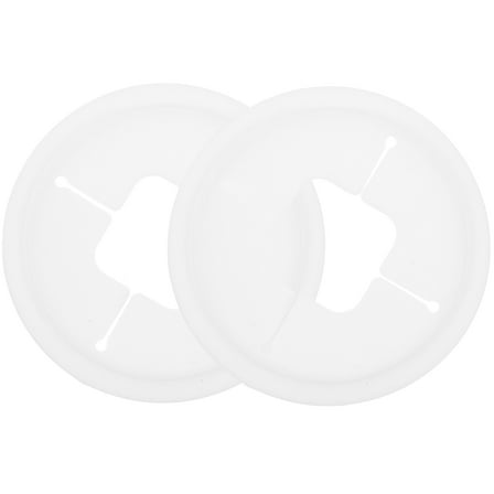 WRITWAA 2-Pack Silicone Jar Lids for Jars, Flexible White Covers with Drinking Hole, Airtight Seal