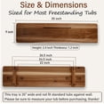 thumbnail image 2 of Acacia Wood Bathtub Tray Caddy for Freestanding Tub, Adjustable Bath Tray, Luxury Spa Bathroom Tray Organizer Table, Bath Tub Accessories, 2 of 4