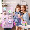 thumbnail image 2 of ATOPDREAM Kids Karaoke Machine, With Dual Microphones, Bluetooth Speaker Toy (5.0), RGB Controllable Lights (Beige), 2 of 5