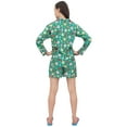 thumbnail image 5 of Bimba Floral Print Green Button-Down Shirt And Shorts 2 Pcs Nightwear Set - 26, 5 of 5
