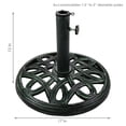 thumbnail image 3 of Sunnydaze Support de Base Rond pour Parasol de Patio/jardin en Fonte Décorative Robuste pour l'Extérieur - 17 Pouces - Vert, 3 of 6