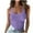 Purple, variant on AherBiu Going out Tops for Women Ribbed Tank Tops Sleeveless Slim Cami Shirts Solid Color Undershirt