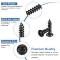 thumbnail image 4 of Tornillos autorroscantes de socket hexagonal Uxcell, tornillo de madera de acero al carbono M3 x 12mm 50paquete, 4 of 6