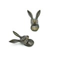 thumbnail image 2 of Juego de 4 pomos para cajones con forma de conejo, de metal, estilo Brook and Birch, 2 of 5
