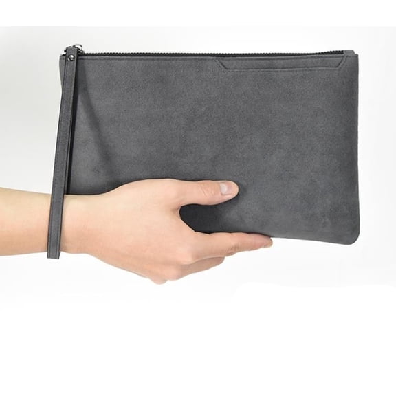 Men's Wallet Business Clutch Purse with Wrist Strap Zipper, Men Phone Purse, Wristlets Wallet for Men