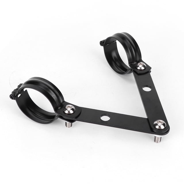 Soporte de faro apto para Suzuki, soporte de faro de motocicleta negro, abrazadera de faro de horquilla, soportes de faro universales confiables y duraderos