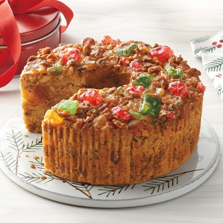 The Swiss Colony, Christmas Fruitcake, 2 lb, Candied Fruit & Nuts