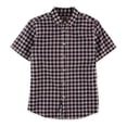 thumbnail image 1 of Ecko Unltd. Mens Plaid Ss Button Up Shirt, Red, X-Small, 1 of 1