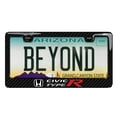 thumbnail image 2 of Honda Civic Type-R Black Real 3K Carbon Fiber Finish Plastic License Plate Frame, 2 of 8