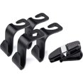 thumbnail image 1 of Car Seat Headrest Hook 4 Pack Hanger Storage Organizer Universal for Handbag Purse Coat fit Universal Vehicle Car Black S Type, 1 of 1