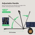 thumbnail image 4 of VIVOSUN Heavy-Duty Mesh Steel Garden Cart, 400 lbs Capacity, Steel Utility Garden Wagon with Removable Sides, 8" Pneumatic Tires, 4 of 7