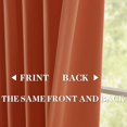 thumbnail image 5 of Burnt Orange Pinch Pleated Blackout Curtains with Hooks - 120 inch Length Room Darkening Thermal Insulated Window Curtain Panels Ceiling to Floor for Living Room 2 Panel 40" Wx120 L, 5 of 7