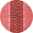 thumbnail image 1 of Ahgly Company Indoor Round Oriental Red Modern Area Rugs, 5' Round, 1 of 4