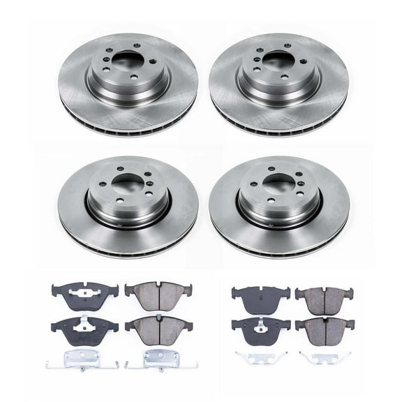 Ultimate Brakes Front and Rear Ceramic Brake Pad and Rotor Kit with Hardware WM81471