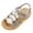 Silver, variant on Kids Sandals for Girls - Girls Sandals with Adjustable Buckle Closure, Comfortable Plush & Soft Insole Wedge Design Non-Slip Outsole Black,12 Little Kid