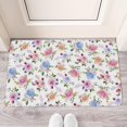 thumbnail image 2 of Pink Flowers Linen Non-slip Floor Mat, Entryway Doormat Durable Low-Profile Mat Home Decor, Throw Rugs Washable Kitchen Bathroom Laundry Bedroom Living Room Door Mat 30x17in, 2 of 6