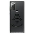 thumbnail image 1 of DistinctInk Clear Shockproof Hybrid Case for Samsung Galaxy Note 20 (6.7" Screen) - TPU Bumper, Acrylic Back, Tempered Glass Screen Protector - Namaste Yoga Skeleton, 1 of 3
