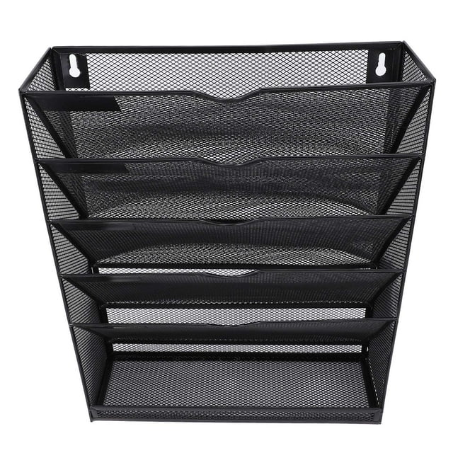 Support Mural pour Fichiers, 6 Couches Différentes Grande Capacité de Rangement Robuste Convivial Armoire à Dossiers Verticale Fer Gain de Place pour la Maison