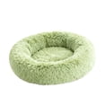 thumbnail image 3 of Cama nido de interior con forma de dona de peluche para cachorros, perros pequeños, medianos y grandes. verde, 3 of 8
