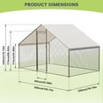 thumbnail image 2 of 2025 New Large Metal Chicken Coop, 9.8x6.5x6.5 ft Chicken Cages for Outside, Walk in Poultry Cage, Chicken Run Pen House with Waterproof Anti Ultraviolet Cover for Yard, Outdoor Farm, 2 of 7
