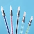 thumbnail image 3 of 5pcs Silicone Nail Art Brushes Gel Carving Pen Pencil Tool Set With Acrylic Rhinestone Handle, 3 of 5