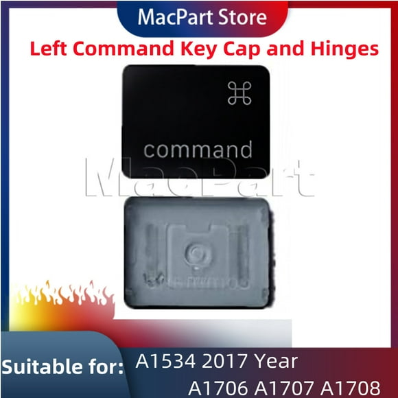 Replacement Individual Left Command Key Cap and Hinges are Applicable for MacBook Pro A1706 A1707 A1708 Keyboard to Replace Left Command Keycap