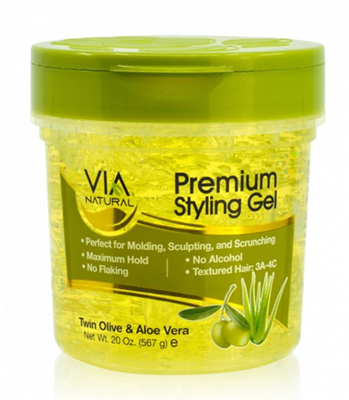 VIA NATURAL - Premium Styling Gel Twin Olive & Aloe Vera 