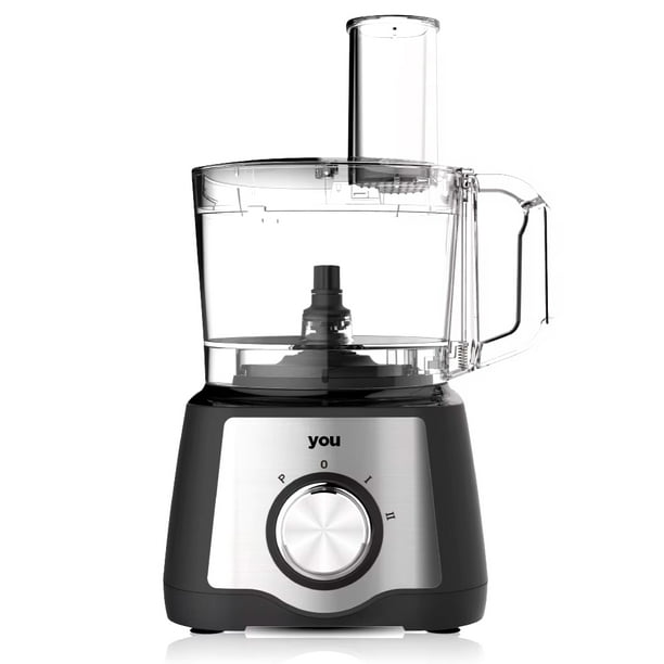 Sistema de Cocina YOU Licuadora Moledor y Procesador de Alimentos 7 en 1 600W Plata con Negro