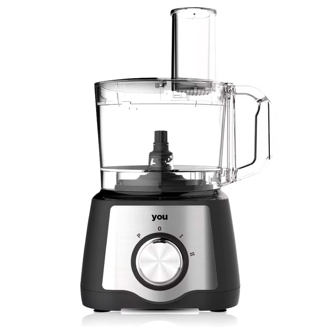 Sistema de Cocina YOU Licuadora Moledor y Procesador de Alimentos 7 en 1 600W Plata con Negro