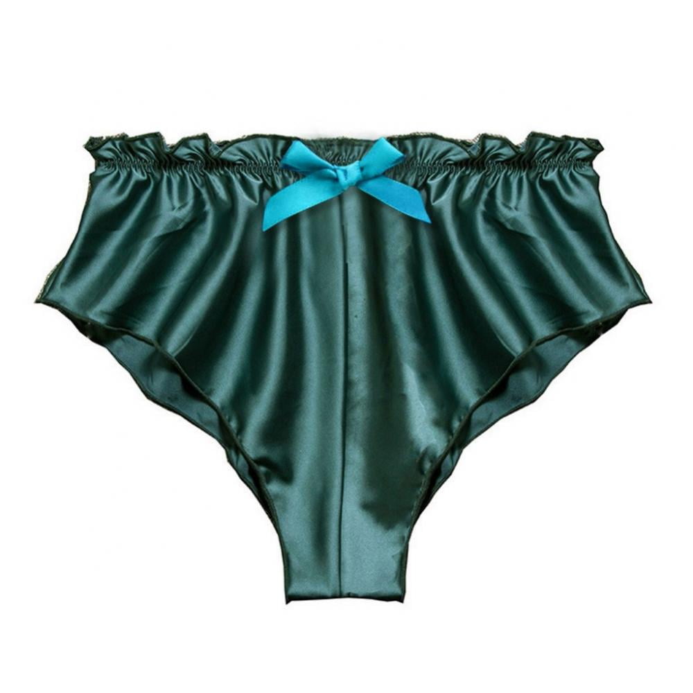 Women's Satin Silky Briefs Panties Lingerie Sexy Knickers Underwear M-3XL