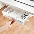 thumbnail image 4 of Classroom Under Desk Organizer Adhesive Storage Box Home Under Desk Drawer, 4 of 8