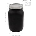 thumbnail image 6 of Black Mason Jars (Set of 2); Home and Storage Wide Mouth ative Wide Mouth Mason Jars, Black-Painted, 6 of 7