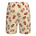 thumbnail image 6 of Naloa Cartoon Popcorn Men's Beach Shorts, Surfing shorts, Swim trunks, Quick Dry Swim Trunks for Surfing Beach Fun - Small, 6 of 9