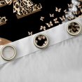 thumbnail image 4 of Manfei Leopard Print Monogrammed A Blackout Curtains,Dreamy Butterfly Window Curtains Pack of 2 (38x45 Each),Black Brown, 4 of 6