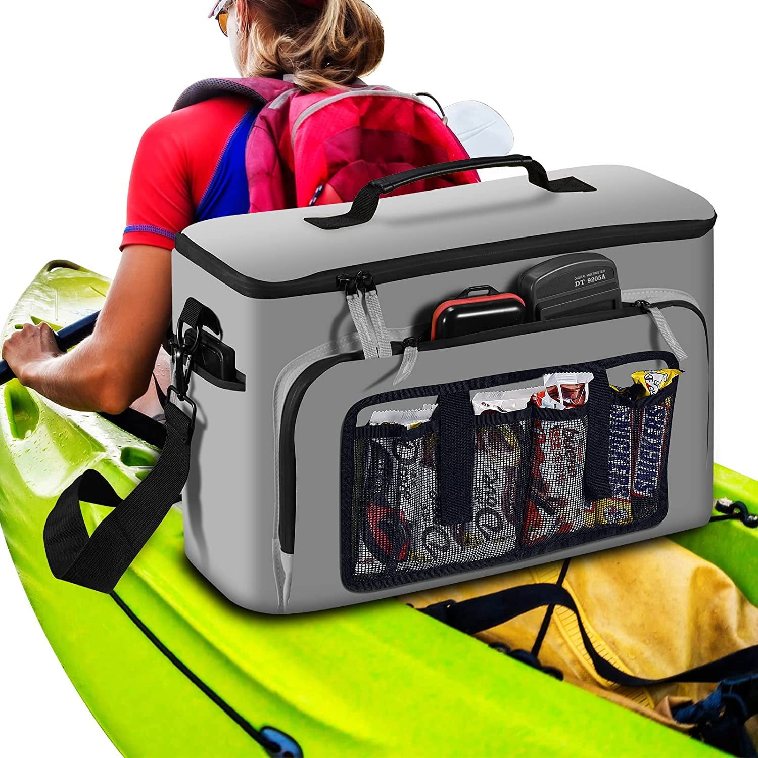 Kayak Cooler, MultiPocket Collapsible Kayak Accessory, Kayak Accessory