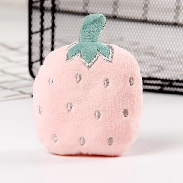 Juguete interactivo de fresa para gatos, sonajero para gatos, peluche interactivo de papel con forma de fruta.