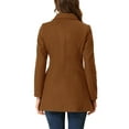 thumbnail image 4 of MODA NOVA Juniors Peter Pan Collar Double Breasted Long Sleeve Winter Coat, 4 of 7