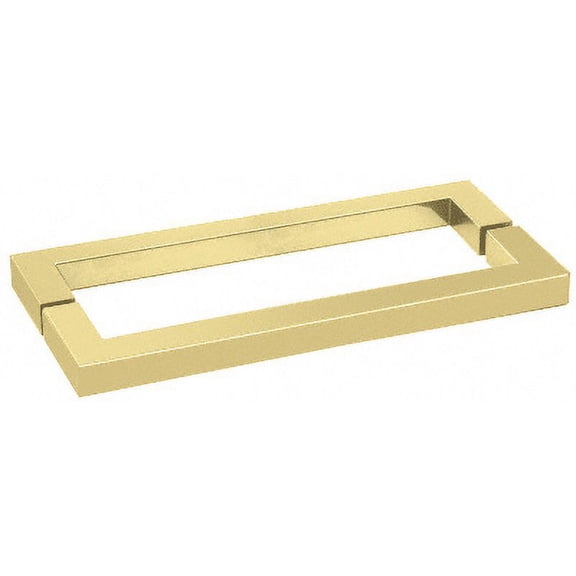 CRL SQ24X24BR Polished Brass 24" Square Style Back-to-Back Towel Bar