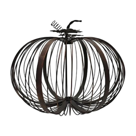 PuSpu Halloween Decor Thanksgiving Halloween Metal Pumpkin Decorative Iron Hollow Pumpkin Ornaments Theme Party Decor Layout Halloween Indoor Outdoor Decor