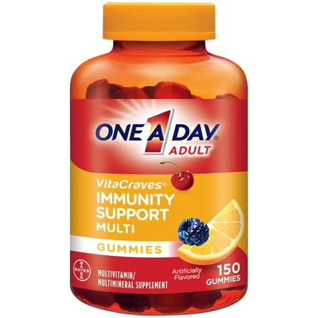 One A Day VitaCraves Immunity Support Multi Gummies*, Supplement with Vitamins A, C, D, E, B6, B12, Selenium, and Zinc, 150