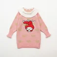 thumbnail image 1 of Ropa para niños, vestido para niñas, vestido de punto de dibujos animados de Hello Kitty My Melody, vestido bordado con cuello de loto Kawaii, algodón puro, 1 of 5