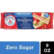 Pack of 2 Voortman Bakery Sugar Free Strawberry Wafer Cookies, 9 oz (Package May Vary)