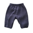 thumbnail image 2 of Fozruso Toddler Kids Baby Boy Girl Elastic Basic Harem Long Pants Bloomers Casual Joggers Boys Pants Kids Casual Sizes 2-3 Years(Blue), 2 of 4