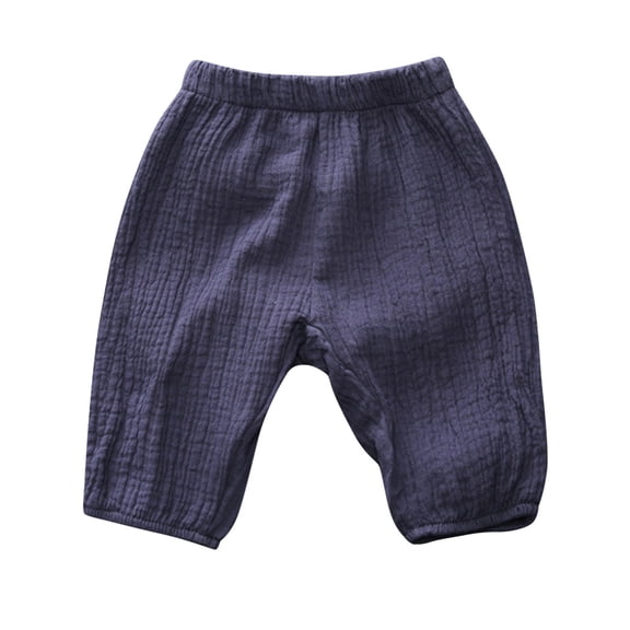 SUXIAN Kids Pants Toddler Boys And Girls Elastic Basic Long Comfortable Casual Joggers Toddler Pants Blue 12-18 Months