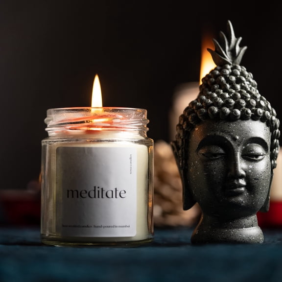 Meditation Candles | Meditate Candles for Home | Meditation Accessories | Meditation Accessories for Room | Scented Candles for Home Decor | Meditate Scented Candles | Scented Candles Under 500