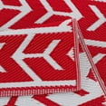 thumbnail image 2 of Playa Rug Amsterdam Lightweight Reversible Recycled Plastic Outdoor Floor Mat Red&White 6'x9' 6' x 9', 2 of 5