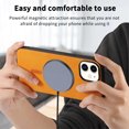 thumbnail image 4 of for iPhone 12 Magnetic Case, Luxury PU Leather Skin-Feel Back Protective Phone Cover Compatible with Mag-Safe Support Car Mount Holder for iPhone 12, Yellow, 4 of 9
